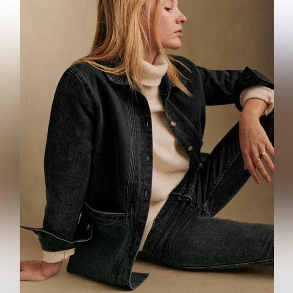 Sezane Jackets & Blazers - Sezane Will Jacket Washed Black Size Medium NWT